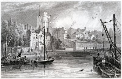 Maidstone a vízből, Kent, 1832 alkotó: William Henry Bartlett