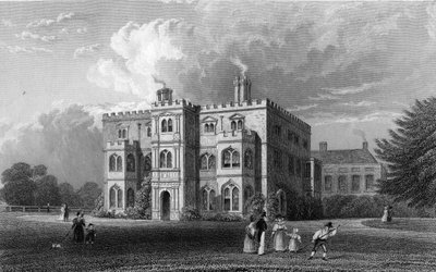 Marks Hall, Coggeshall, Essex, metszett: John Carr Armytage, 1833 alkotó: William Henry Bartlett