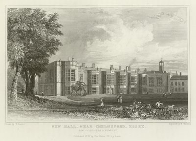 New Hall, Chelmsford közelében, Essex államban, jelenleg kolostorként működik alkotó: William Henry Bartlett