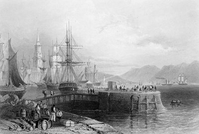 Port Glasgow, metszett J.W. Appleton, 1841 (metszet) alkotó: William Henry Bartlett