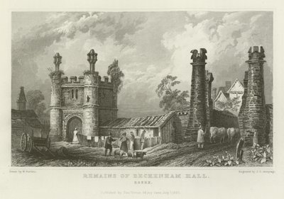 Beckenham Hall maradványai, Essex alkotó: William Henry Bartlett