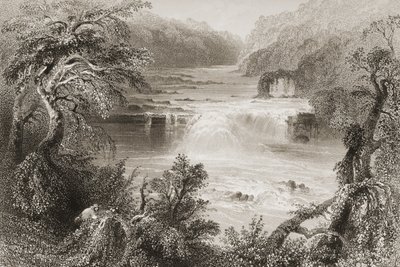 Lazacugrás Leixlipben, Kildare megyében, George Virtue „Scenery and Antiquities of Ireland” című filmjéből, 1860-as évek alkotó: William Henry Bartlett