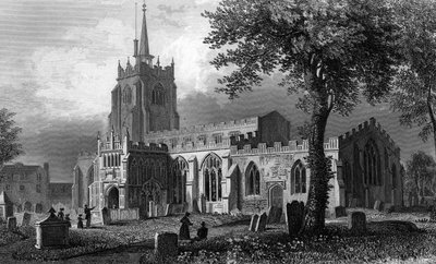 Chelmsfordi Szent Mária templom, William Watkins metszete, 1832 alkotó: William Henry Bartlett