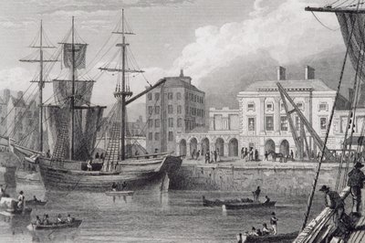 A vámház, Limerick, Írország az 1830-as években, George Virtue 