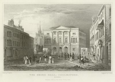 A Shire Hall, Chelmsford, Essex alkotó: William Henry Bartlett