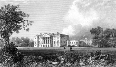 Thorndon Hall, Essex, metszett Henry Adland, 1831 alkotó: William Henry Bartlett