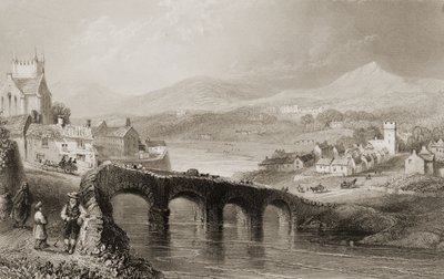 Bray, Wicklow megye, Írország, George Virtue „Scenery and Antiquities of Ireland” című művéből, 1860-as évek alkotó: William Henry Bartlett