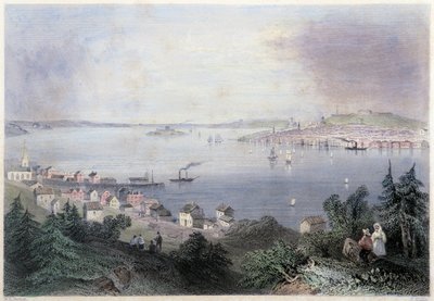Halifax képe – William Henry Bartlett „” kanadai tájképben illusztrálva” című filmben, szerk. George Virtue alkotó: William Henry Bartlett