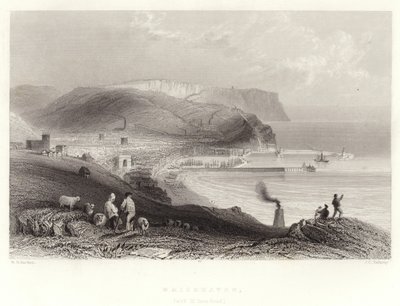 Whitehaven, (St Bees-headdel együtt) alkotó: William Henry Bartlett