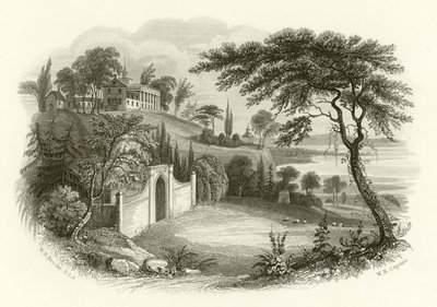 Washington rezidenciája és sírja, Mount Vernon, a Potomac-on alkotó: William Henry Brooke