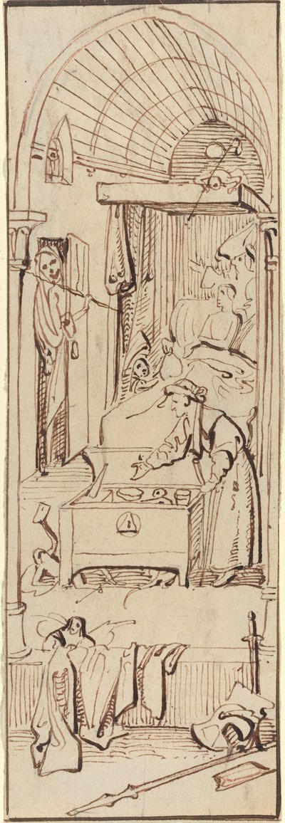 A fösvény halála alkotó: William Henry Brooke after Hieronymus Bosch
