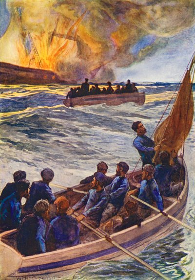 Illusztráció a The World of Ice or the Whaling Cruise of The Dolphin (színes litográfia) című könyvhöz. alkotó: William Henry Charles Groome