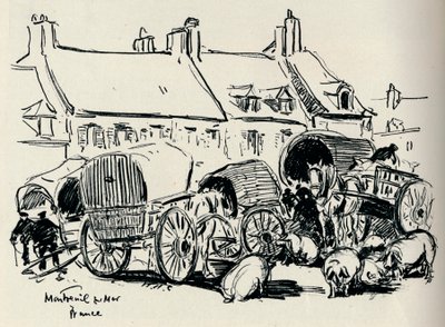 Montreuil-Sur-Mer, Franciaország, 1907. alkotó: William Henry Charlton