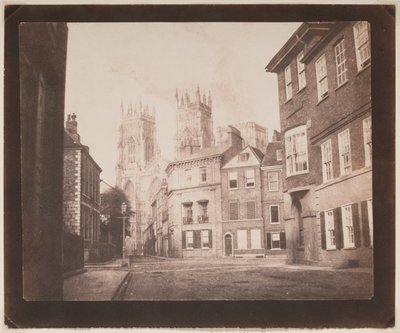 Jelenet Yorkban - a York Minster a Lop Lane felől alkotó: William Henry Fox Talbot