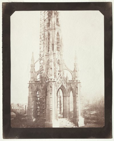Scott-emlékmű építés alatt, 1844. alkotó: William Henry Fox Talbot