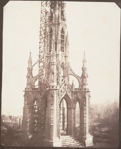 A Scott-emlékmű a befejezés előtt, Edinburgh alkotó: William Henry Fox Talbot