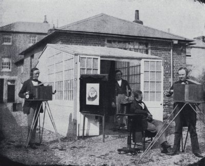 Talbot stúdiója Readingben (f/w fotó) alkotó: William Henry Fox Talbot