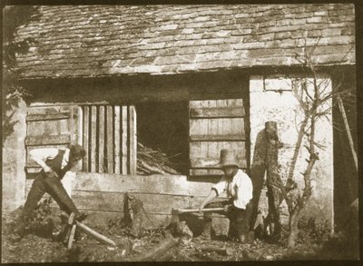 The Woodcutters, 1845 (sópapír nyomat kalotípus negatívról) alkotó: William Henry Fox Talbot