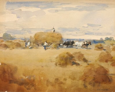 Szénakészítési jelenet, n.d. alkotó: William Henry Holmes