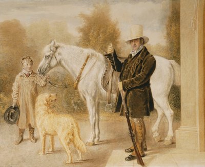 Sportoló fiúval, pónival és kutyával, 1827 alkotó: William Henry Hunt