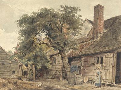Egy kunyhó hátsó udvara alkotó: William Henry Hunt