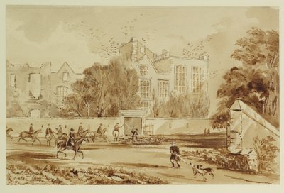 Hardwick Old Hall (akvarell papíron) alkotó: William Henry Hunt