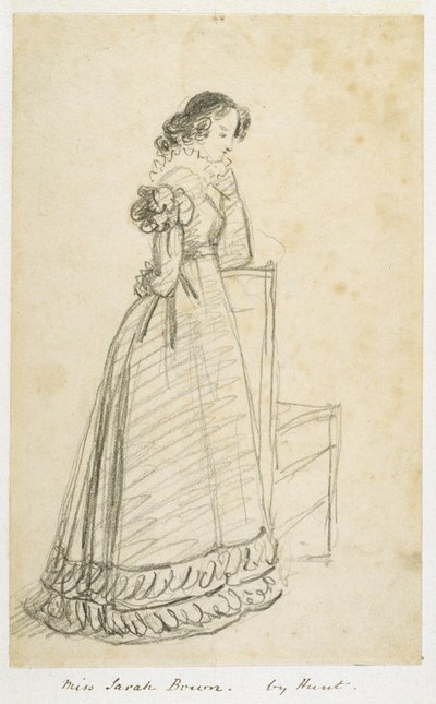 Miss Sarah Bown, később Sir Joseph Paxton felesége (ceruza papíron) alkotó: William Henry Hunt