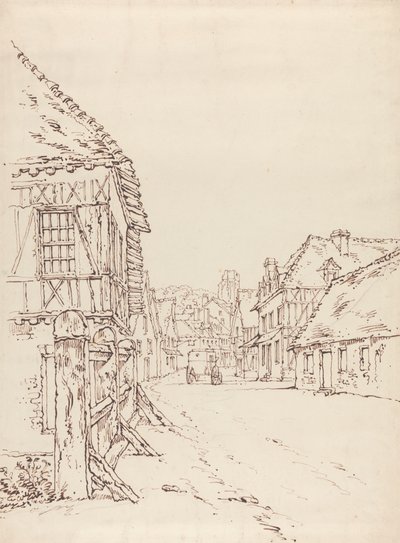 Kilátás egy utcára egy francia városban alkotó: William Henry Hunt