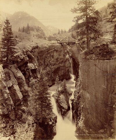 Híd az Uncompagre felett Ouray közelében alkotó: William Henry Jackson