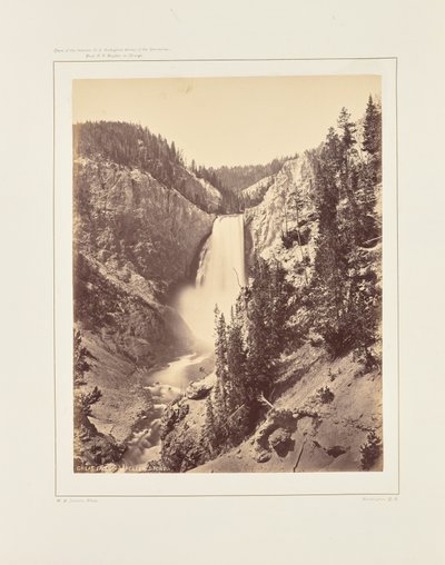 A Yellowstone alsó vízesései, közelről alkotó: William Henry Jackson