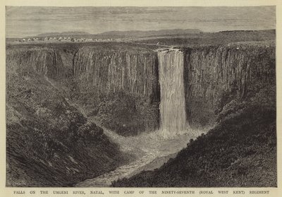 Falls az Umgeni folyón, Natal, a kilencvenhetedik (Királyi West Kent) ezred táborával alkotó: William Henry James Boot