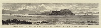 Fidra Point, a Firth of Forth, az új világítótorony javasolt helyszíne alkotó: William Henry James Boot
