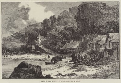 A gyilkosság jelenete Babbacombe-ban, Dél-Devonban alkotó: William Henry James Boot