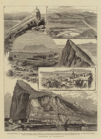 Vázlatok Gibraltáron alkotó: William Henry James Boot
