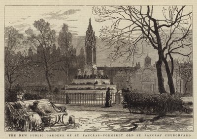 A St Pancras új nyilvános kertje, korábban Old St Pancras templomkertje alkotó: William Henry James Boot