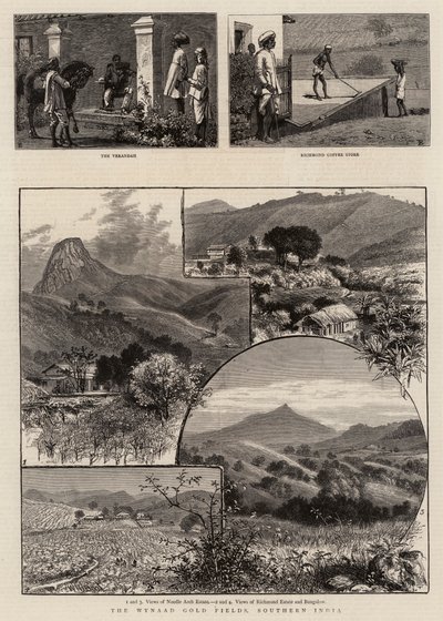A Wynaad aranylelőhelyek, Dél-India alkotó: William Henry James Boot