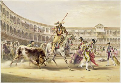 Bull Charging a Picador, 1865 alkotó: William Henry Lake Price