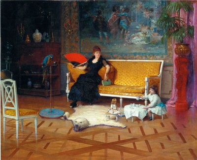 A baba teaidő, 1885 alkotó: William Henry Lippincott