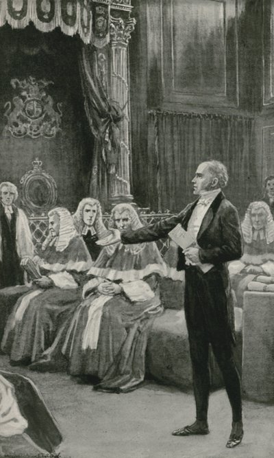 Earl Gray a Püspöki Tanácshoz fordul a reformtörvény elfogadása érdekében alkotó: William Henry Margetson
