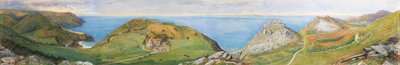 A sziklák völgye (wc és gouache fehérrel kiemelve) alkotó: William Henry Millais