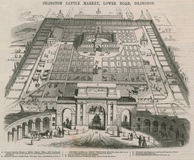 Islington Cattle Market, Lower Road, Islington, London alkotó: William Henry Prior