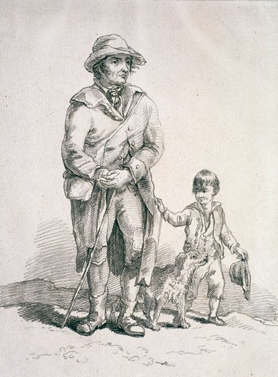 Egy rusztikus kutyával és egy fiúval, Tartományi karakterek, 1813 alkotó: William Henry Pyne