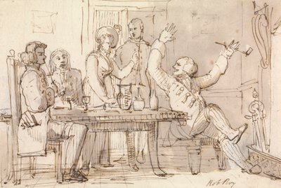 Illusztráció Rob Royhoz: Belső ivás partival alkotó: William Henry Pyne