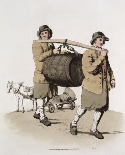 Sörfőzők, a William Miller által 1805-ben kiadott "Nagy-Britannia öltözéke" című könyvből. alkotó: William Henry Pyne