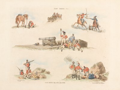 ?Tábori jelenetek?, 1803 alkotó: William Henry Pyne