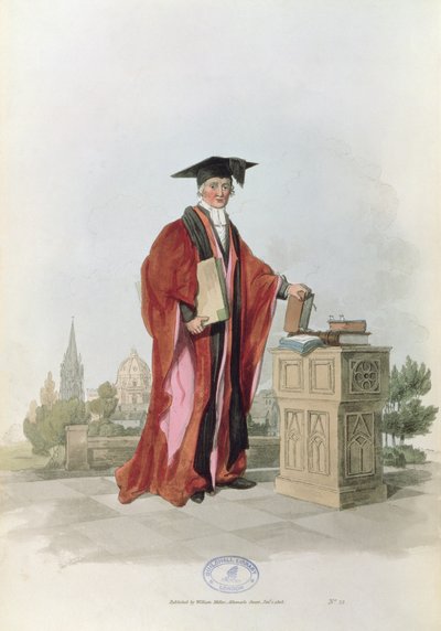 Az Oxfordi Egyetem polgári jogi doktora a "Nagy-Britannia jelmezéből", 1805 (nyomtatás) alkotó: William Henry Pyne