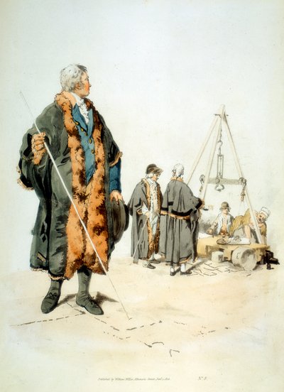 A londoni Wardmote Inquest tagja hivatalos ruhában, 1808 alkotó: William Henry Pyne