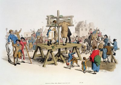 A bűnösök, a "Nagy-Britannia viselete" című kötetből, kiadta William Miller, 1805. alkotó: William Henry Pyne