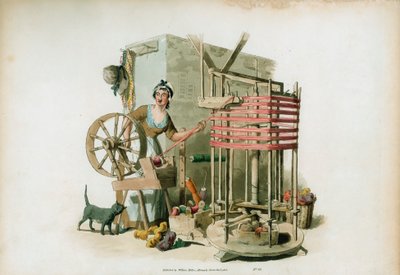 A fésült tekercselő, 1805 alkotó: William Henry Pyne
