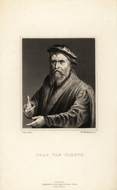 Joos van Cleve, Antwerpenben tevékenykedő festő portréja, 1485-1540 körül alkotó: William Henry Worthington